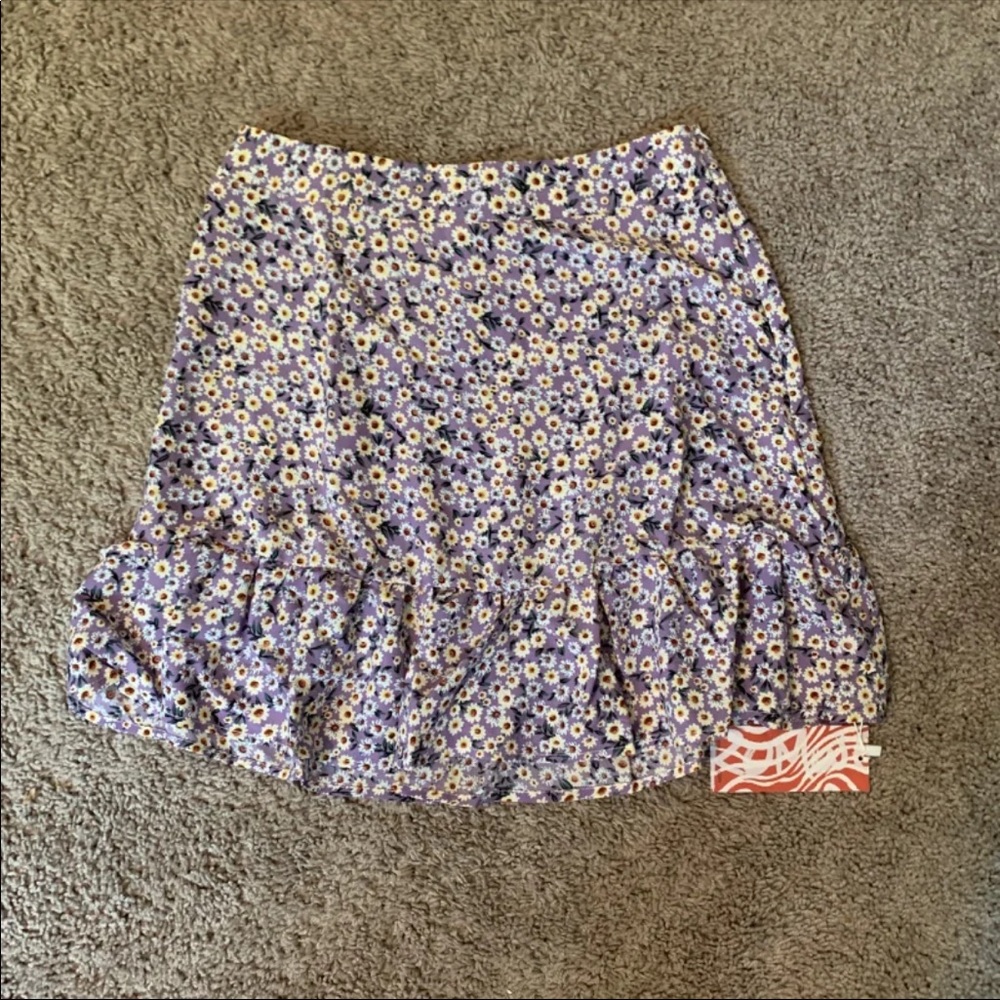 Romwe Floral Skirt